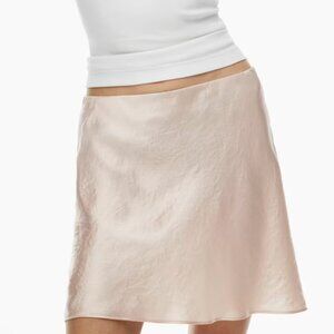 Aritzia New Slip Satin Mini Skirt